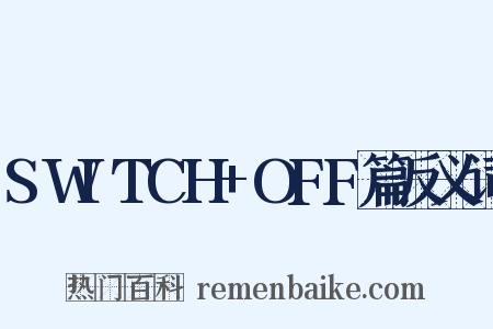 SWITCH+OFF篇反义词是什么意思的图片